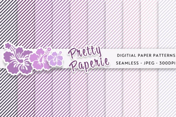 10 Stripe Digital Paper Backgrounds: Pattern Power