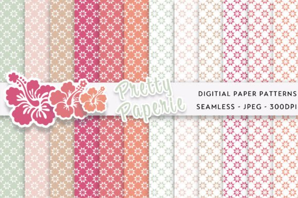 Blooming Creativity: 12 Flower Digital Paper Backgrounds