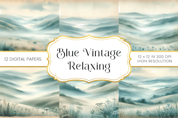 Blue Vintage Relaxing Backgrounds for Calming Design Projects