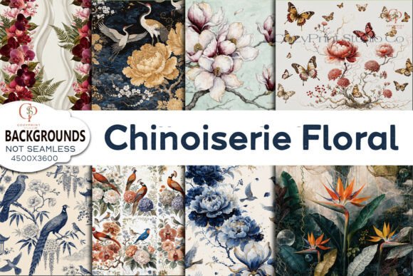 Chinoiserie Floral Backgrounds: Timeless Elegance for Modern Projects