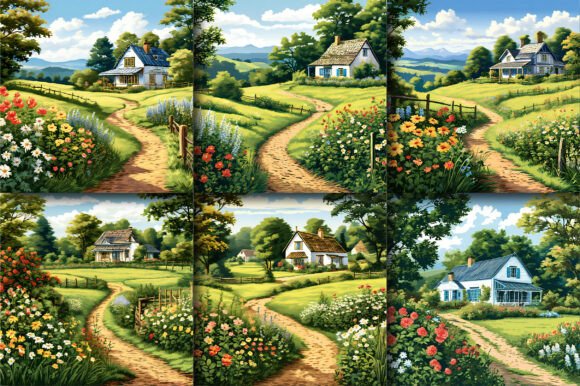 Country Cottagecore Backgrounds: Rustic Charm for Every Project