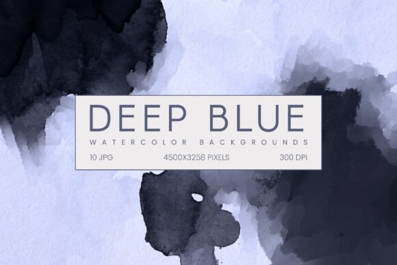 Deep Blue – Watercolor Backgrounds for Creative Depth