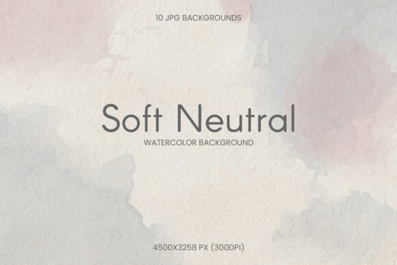 Elevate Your Designs with Soft Neutral Watercolor Backgrounds