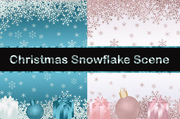 Elevate Your Holiday Designs with Christmas Snowflake Scene Backgrounds