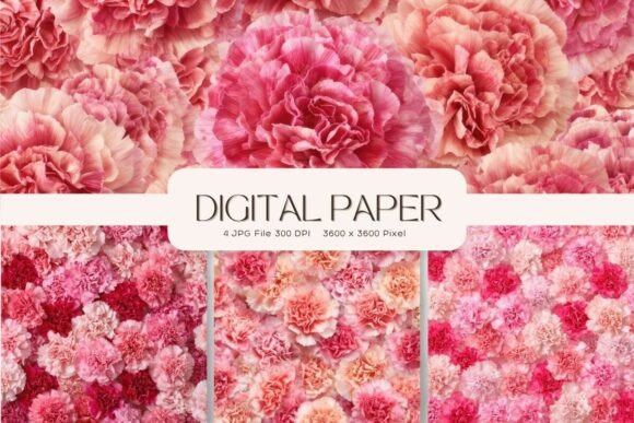 Flower Backgrounds Wall Art Wallpaper_7: Digital Florals for Design