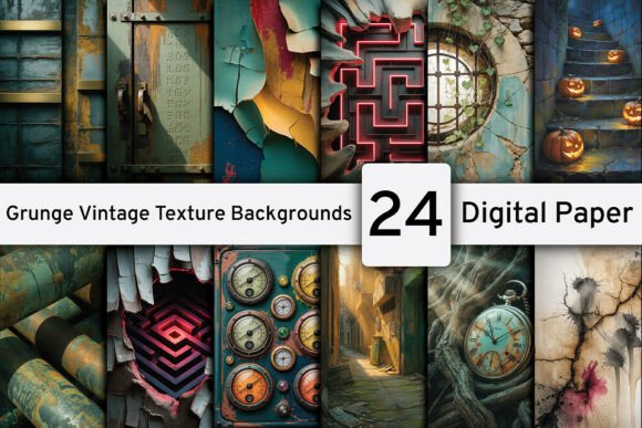 Grunge Vintage Texture Backgrounds: Instant Character for Digital Creations