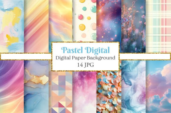Pastel Digital Backgrounds: Your Go-To for Soft, Versatile Design Assets