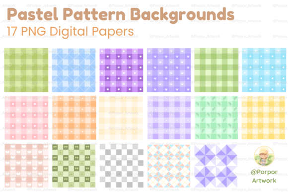 Pastel Pattern Backgrounds 17 PNG: Soft Style for Modern Projects