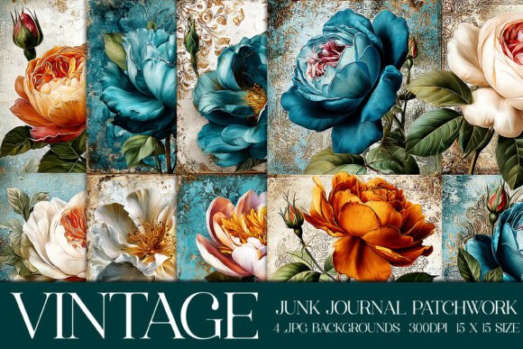 Timeless Texture: The Junk Journal Patchwork Backgrounds S12