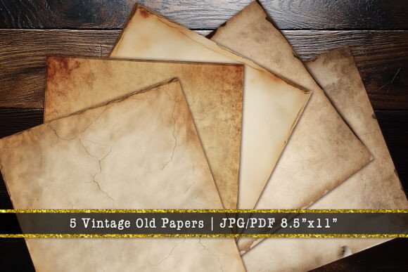 Timeless Texture: Unlocking Design Potential with Vintage Stained Paper Backgrounds Set