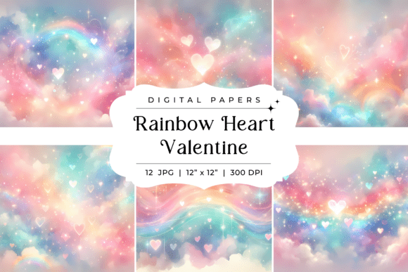 Unlock Creative Potential with Rainbow Heart Valentine Backgrounds