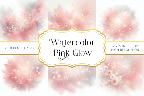 Watercolor Pink Glow Backgrounds: Soft Light for Modern Projects